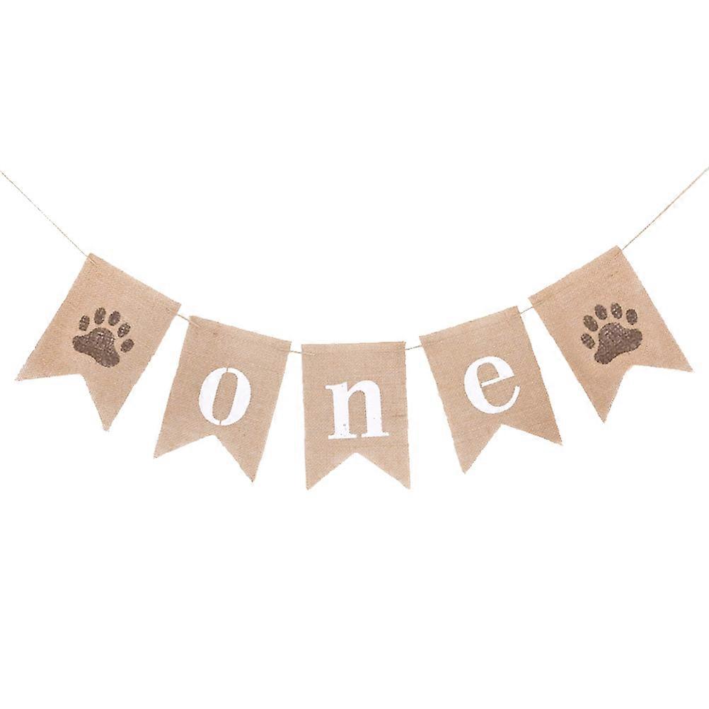 Pre-Strung Birthday Banner Linen Photo Display Party Hosts 2m Length 1Pcs