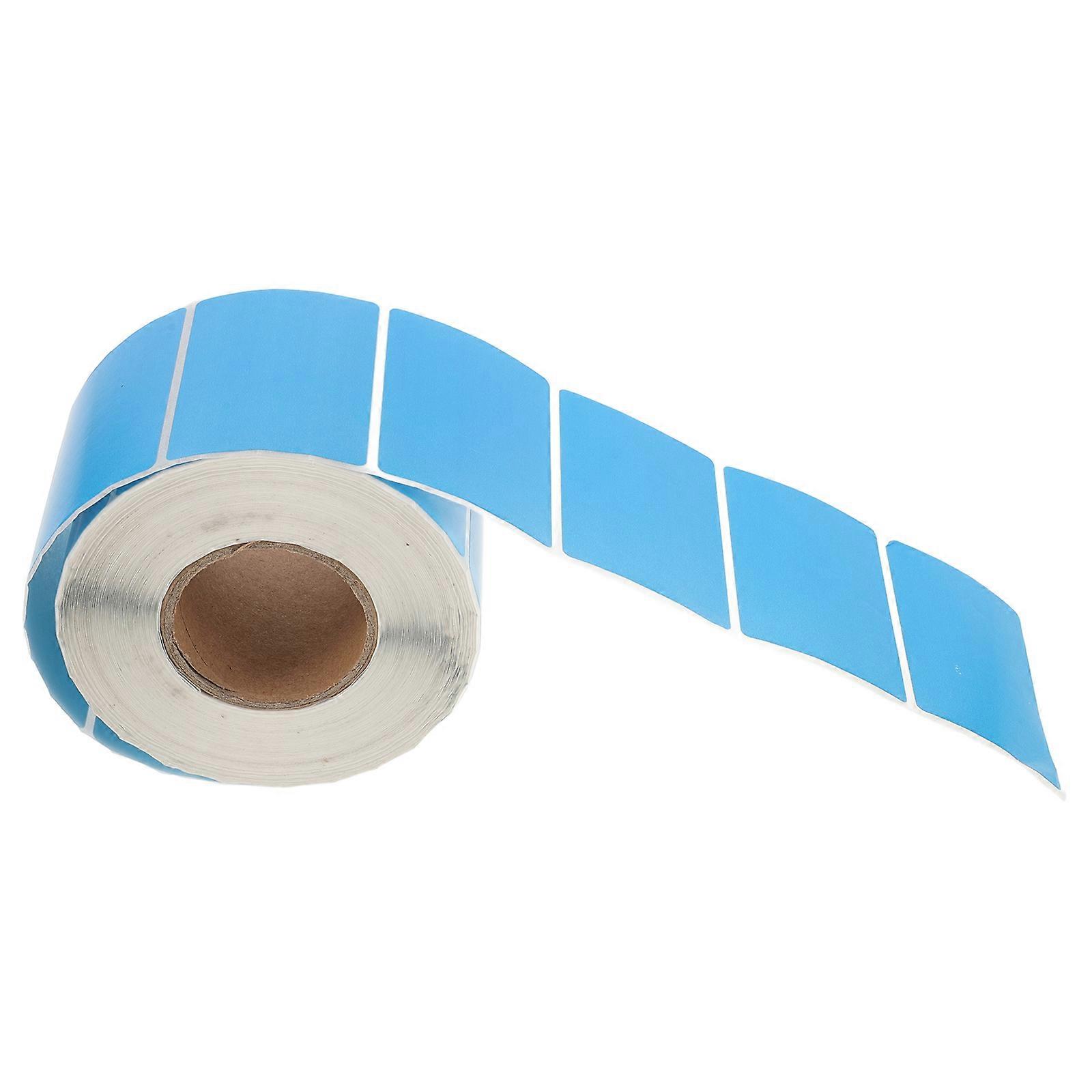 Colorful Labels Thermal Transfer Labels Printer Paper Self Adhesive Blank Stickers for Office Kitchen Milk Tea Shop (Random blue))
