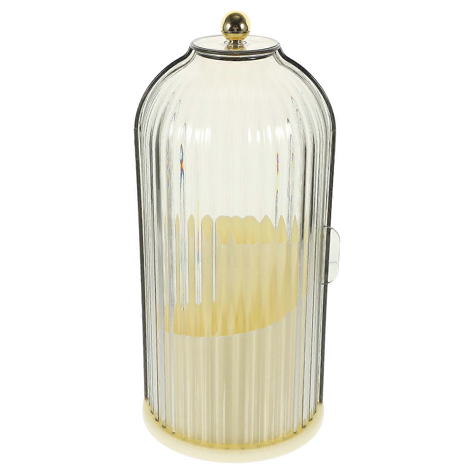 Clear Makeup Brush Holder with Lid for Desktop Storage Transparent HIPS Material