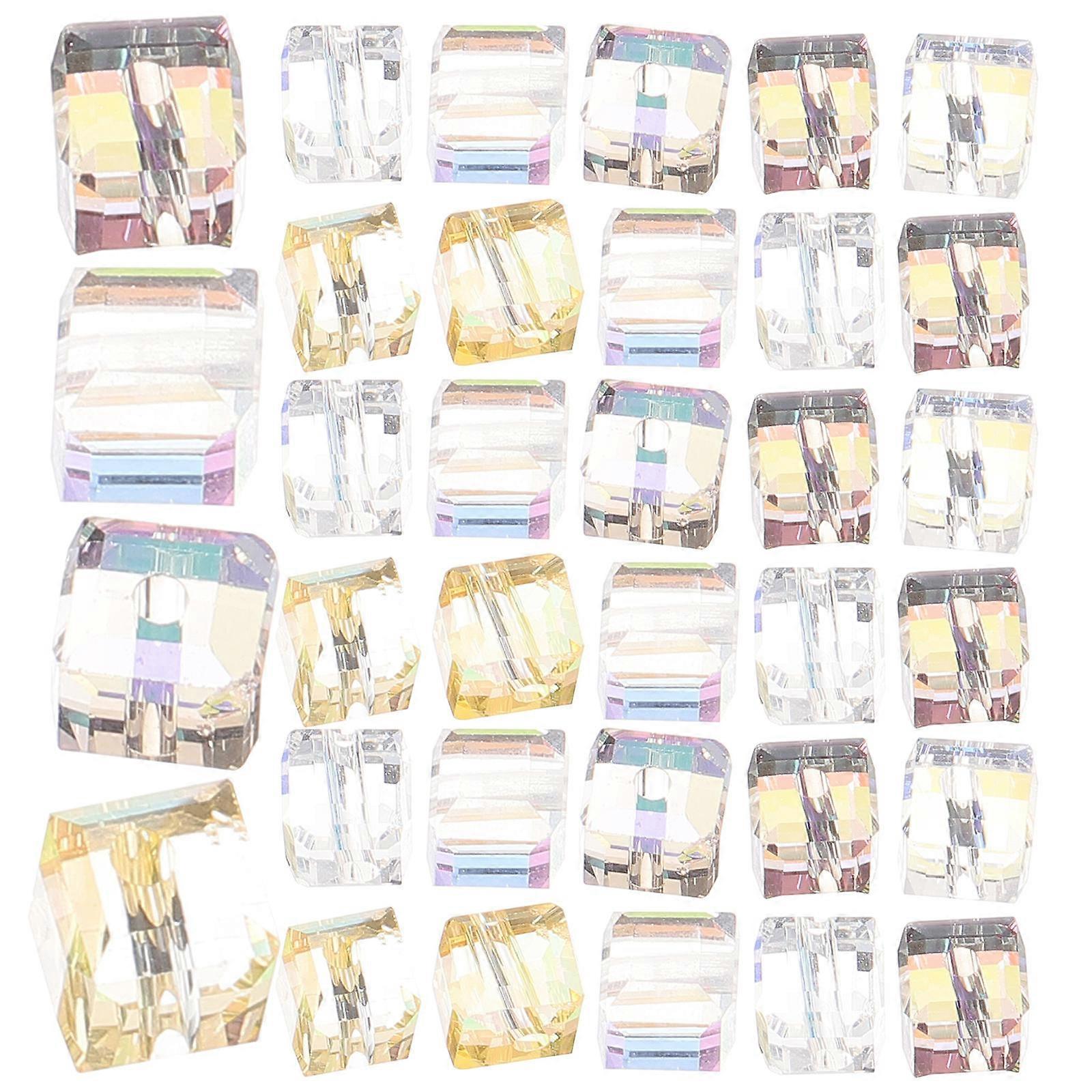Assorted Beads 100Set Cube Beads for Craft Projects Jewelry Making 0.6x0.6cm DIY Jewelry Beads