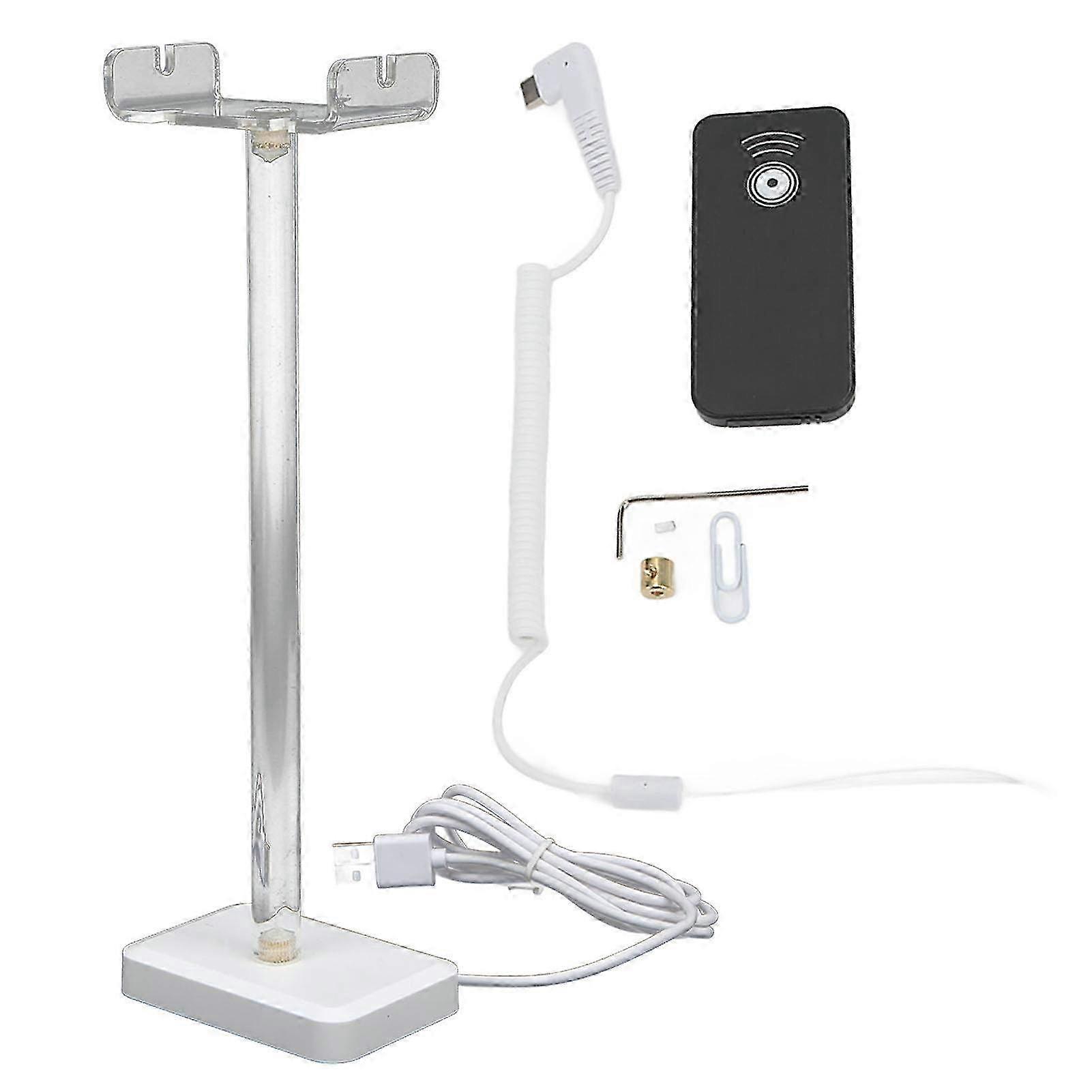 Bluetooth Headset Display Stand with Anti-Theft Security & 100dB Alarm - Charging Station for Shop & Mall Showcase