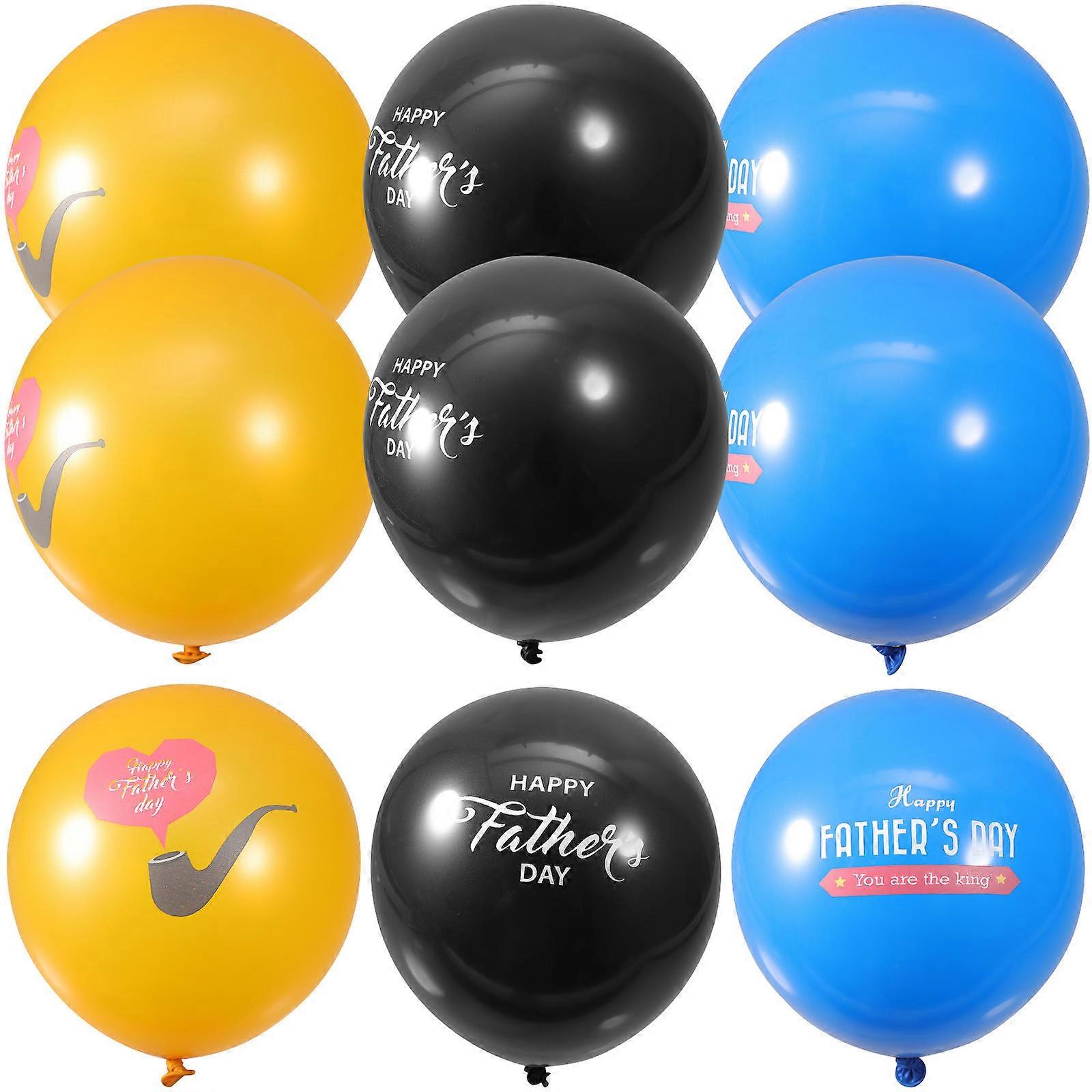 Father's Day Party Balloons Decorations 1 Set Assorted Color Latex Round Party Supplies Eco-Friendly Ink for Families