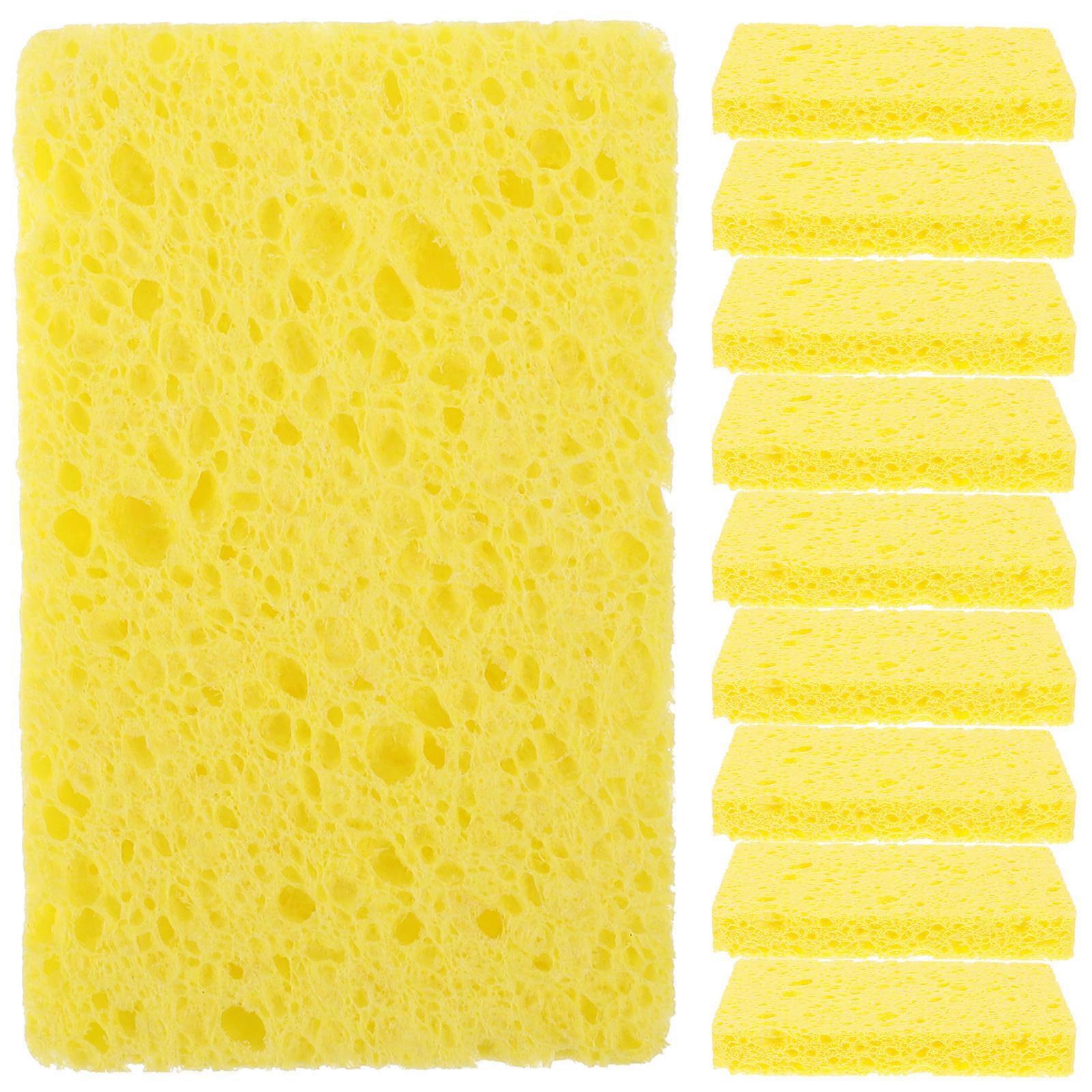 Multi-Functional Cleaning Sponge 10Pcs Khaki Rectangular Kitchen Tools For Kitchen Use