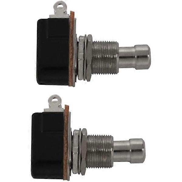 2x Guitar Pedal 2-Pole SPST Momentary Effect Push Button Footswitch
