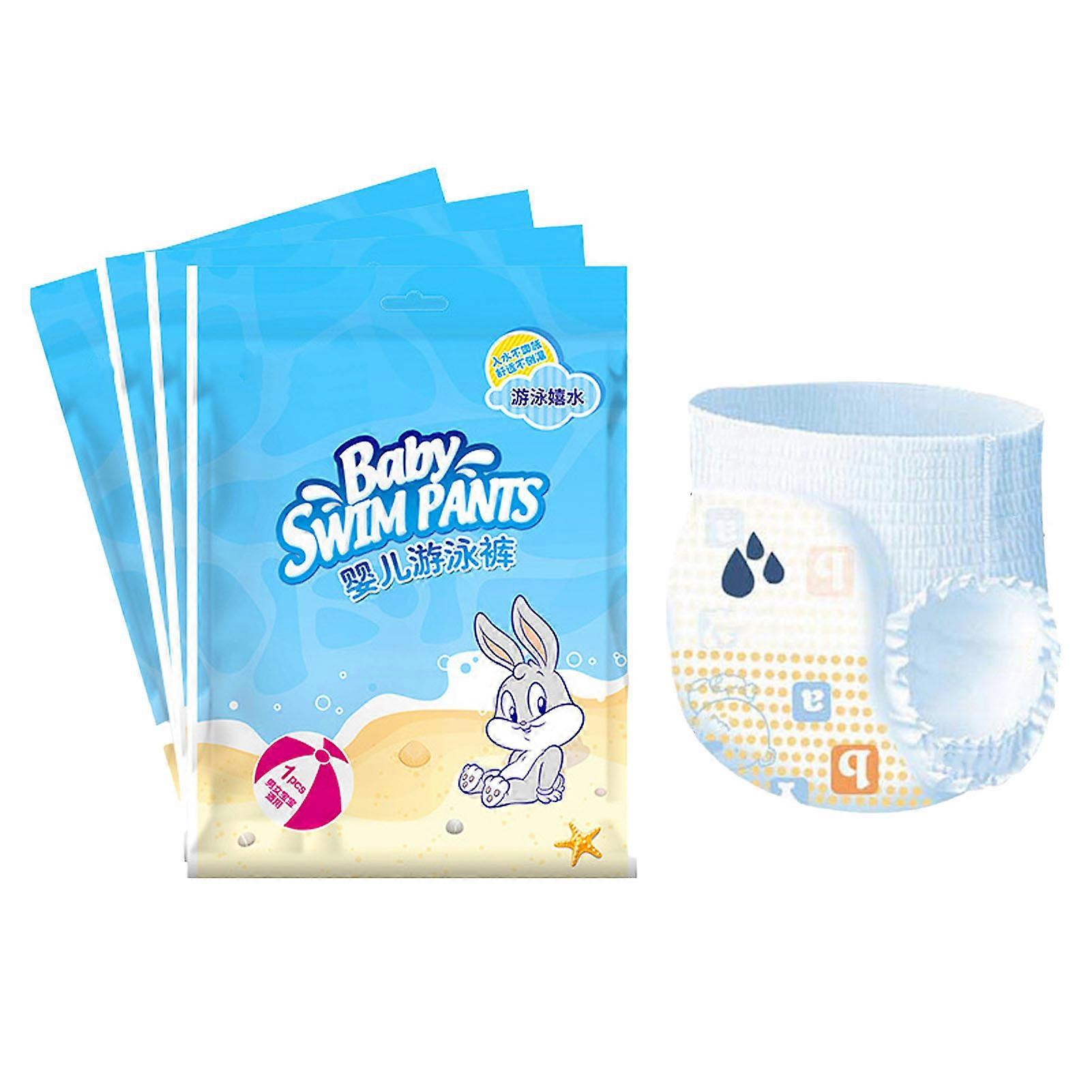 Disposable Baby Swim Pants Absorbent Waterproof Outer Layer Expansion Resistant Swimming Fits L 13.2‑24.3lb