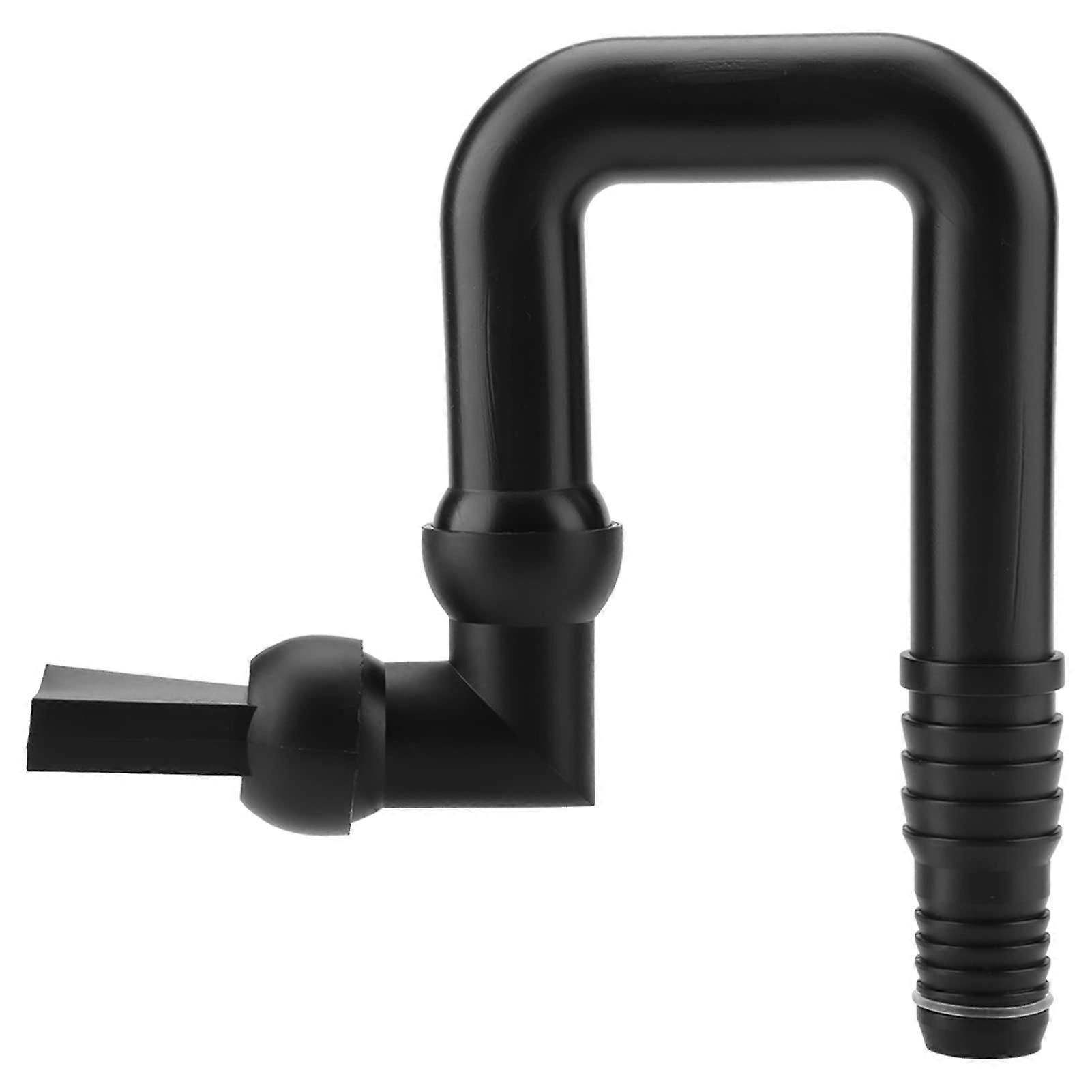 Aquarium Water Outlet Nozzle | U-Shaped Flexible & Rotatable | 360° Adjustable Flow | Black Plastic Rust-Resistant Design