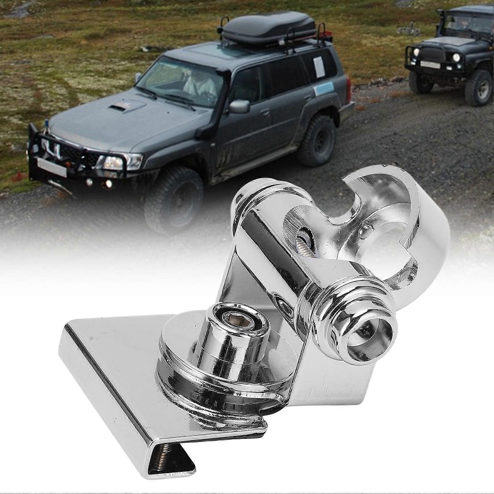 ラジオアンテナマウントブラケットメタルシルバー16mm穴ケンウッドカートラック用角度調整可能