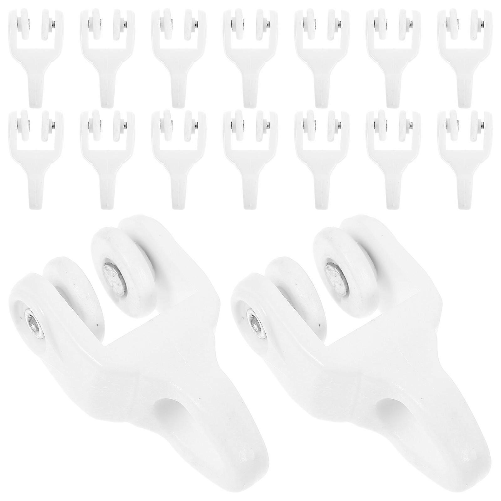 20pcs Heavy Duty Plastic Curtain Track Gliders for Ceiling Track Systems – Smooth, Quiet Sliding Pulleys for Windows and Drapery Rails