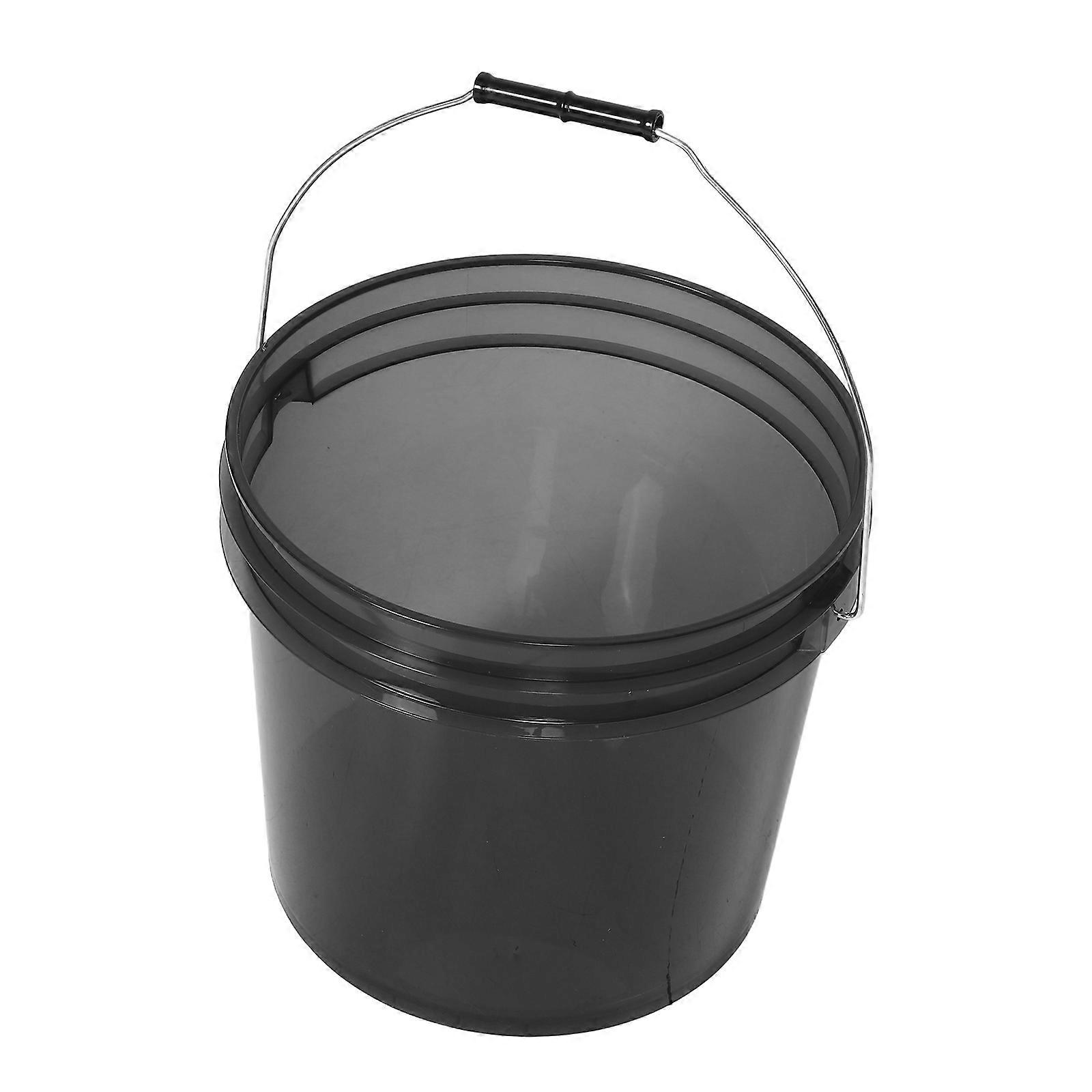 Large Capacity Cleaning Bucket with Sturdy Handle for Storage Use Made of PP Black 13L
