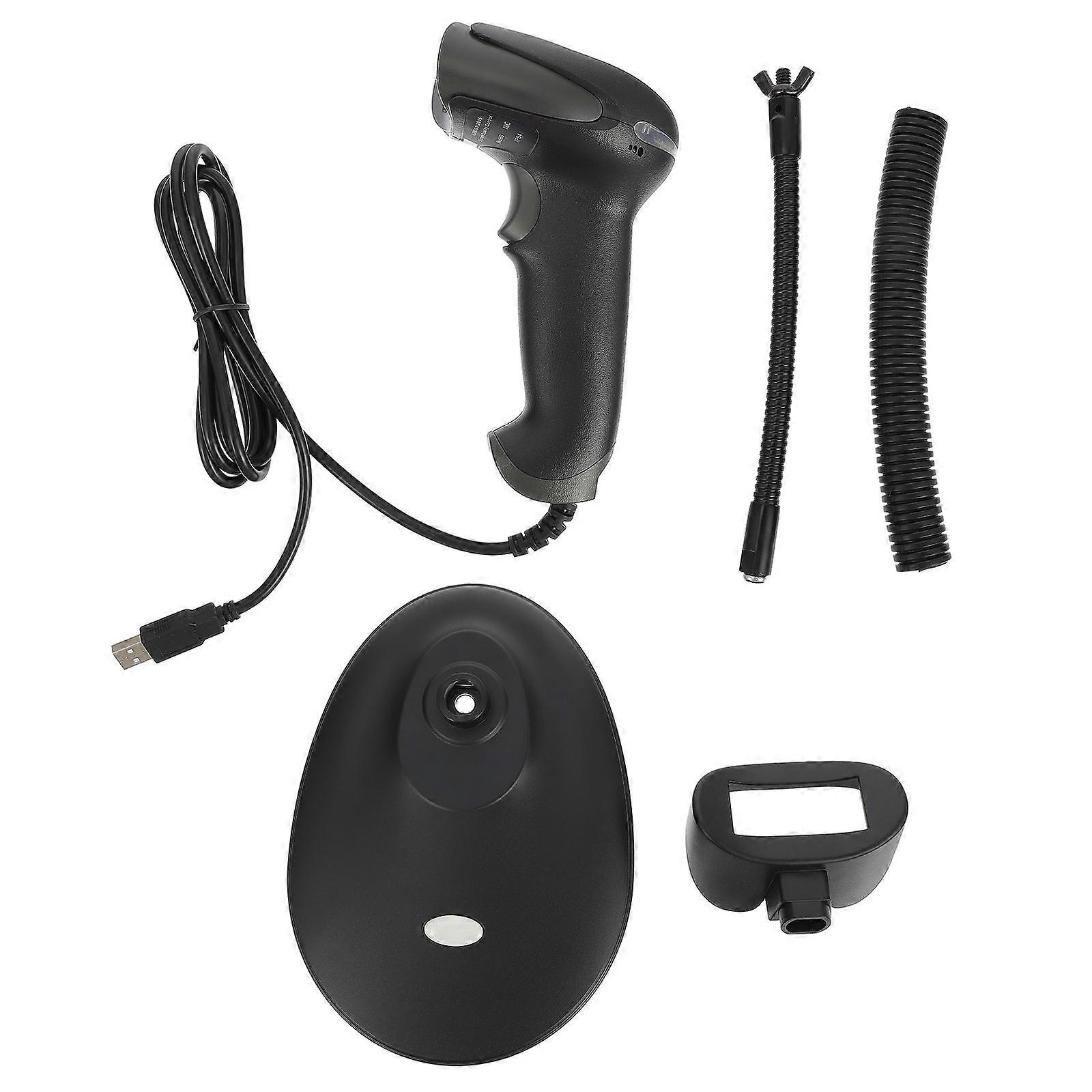 Barcode Scanner Practical Usb For Supermarket Convenience Store Warehouse And Payment Black 1Set