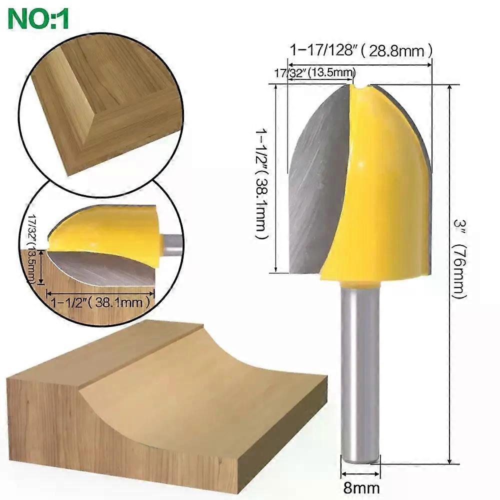 8mm Shank Panel Raiser Router Bit - Vertical - Ogee Bead - cutter woodworking bits wood milling cutter