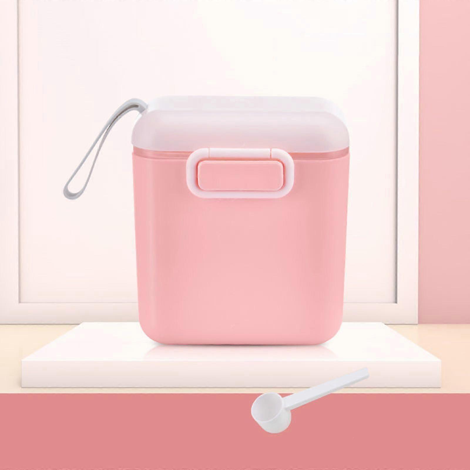 粉乳スクープ粉乳ディスペンサー、ベビー粉乳容器400ml / 800ml、旅行用スプーン付きワンタッチ粉乳収納ボックス