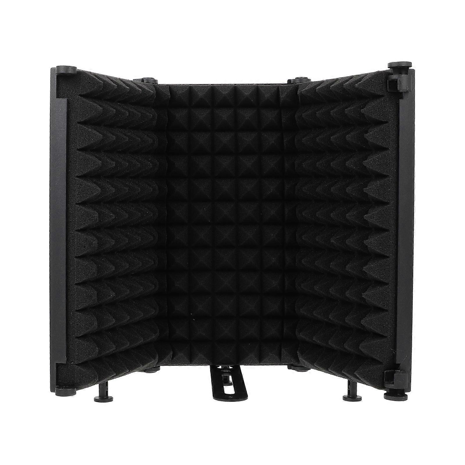Portable Mic Windproof Shield for Noise Reduction with 1Pcs Folding Studio Microphone