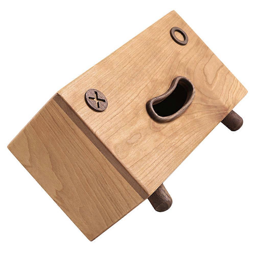 Tissue Dispenser Case Wooden Material Cartoon Style Container For General Users 1Set