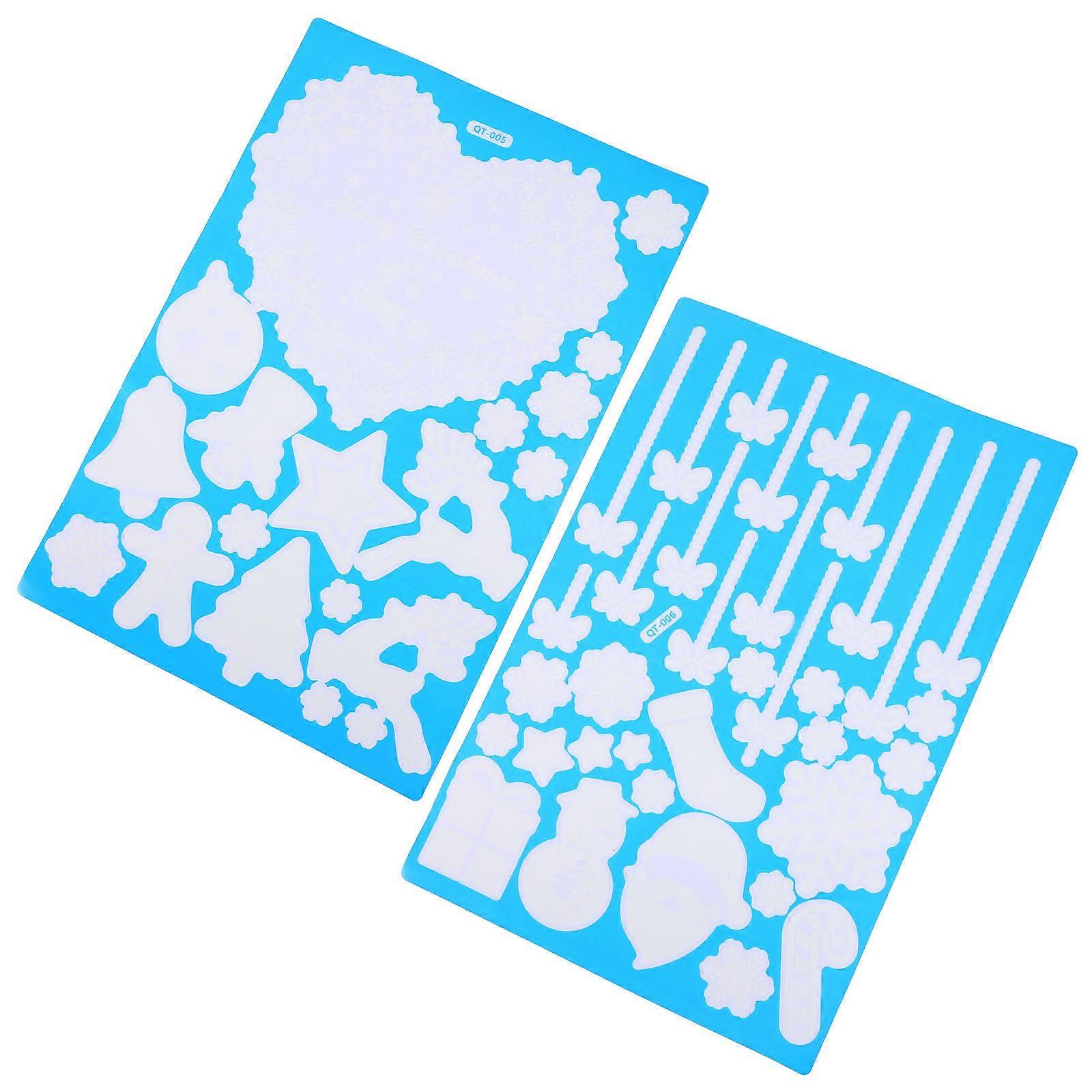 Festive Luminous Window Decals 1 Set Removable Assorted Color Ideal For Christmas Family Celebrations