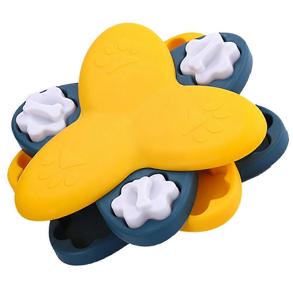 Blue Plastic Pet Feeding Bowl with Design for Storage Use 7.5 inch