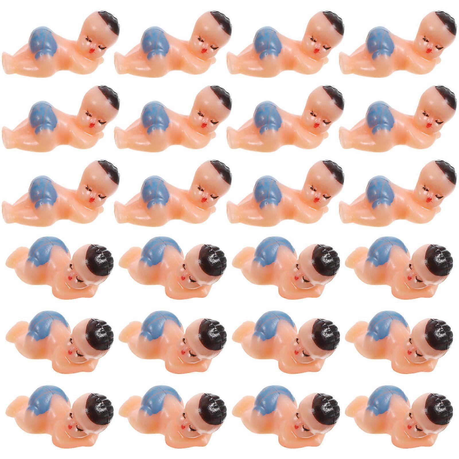 60pcs Mini Plastic Babies Figures Sleeping Dolls