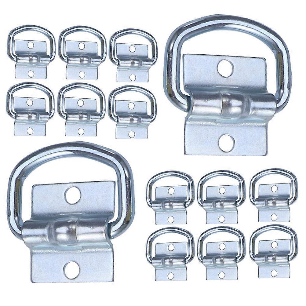 Heavy Duty Metal D Ring Tie Down Anchor for Trailer Use Silver 16pcs Durable and Versatile