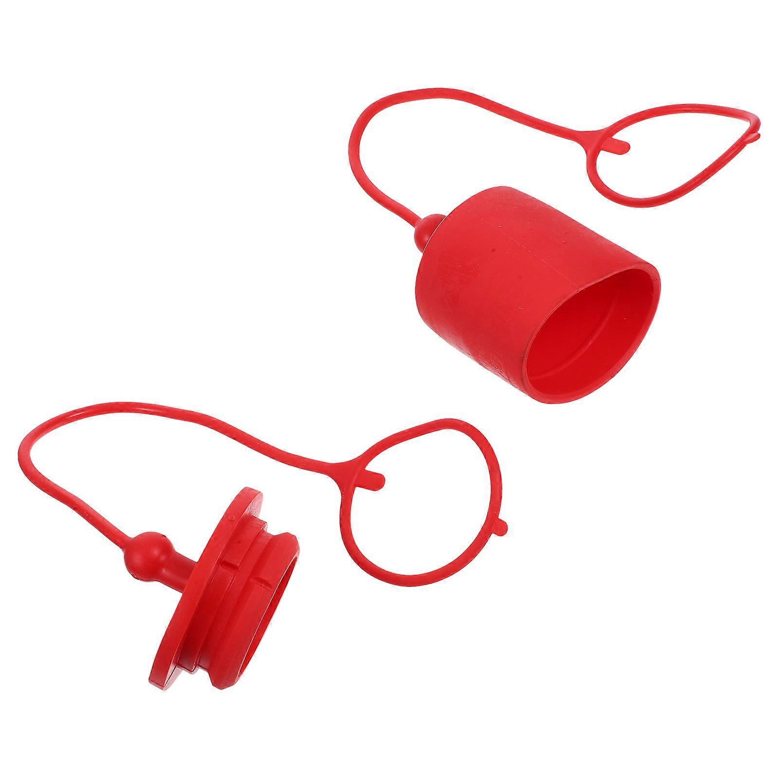Hydraulic Hose Caps And Plugs For Hydraulic Systems 1Pack Red Effective Against Dust With Quick Connect Functionality