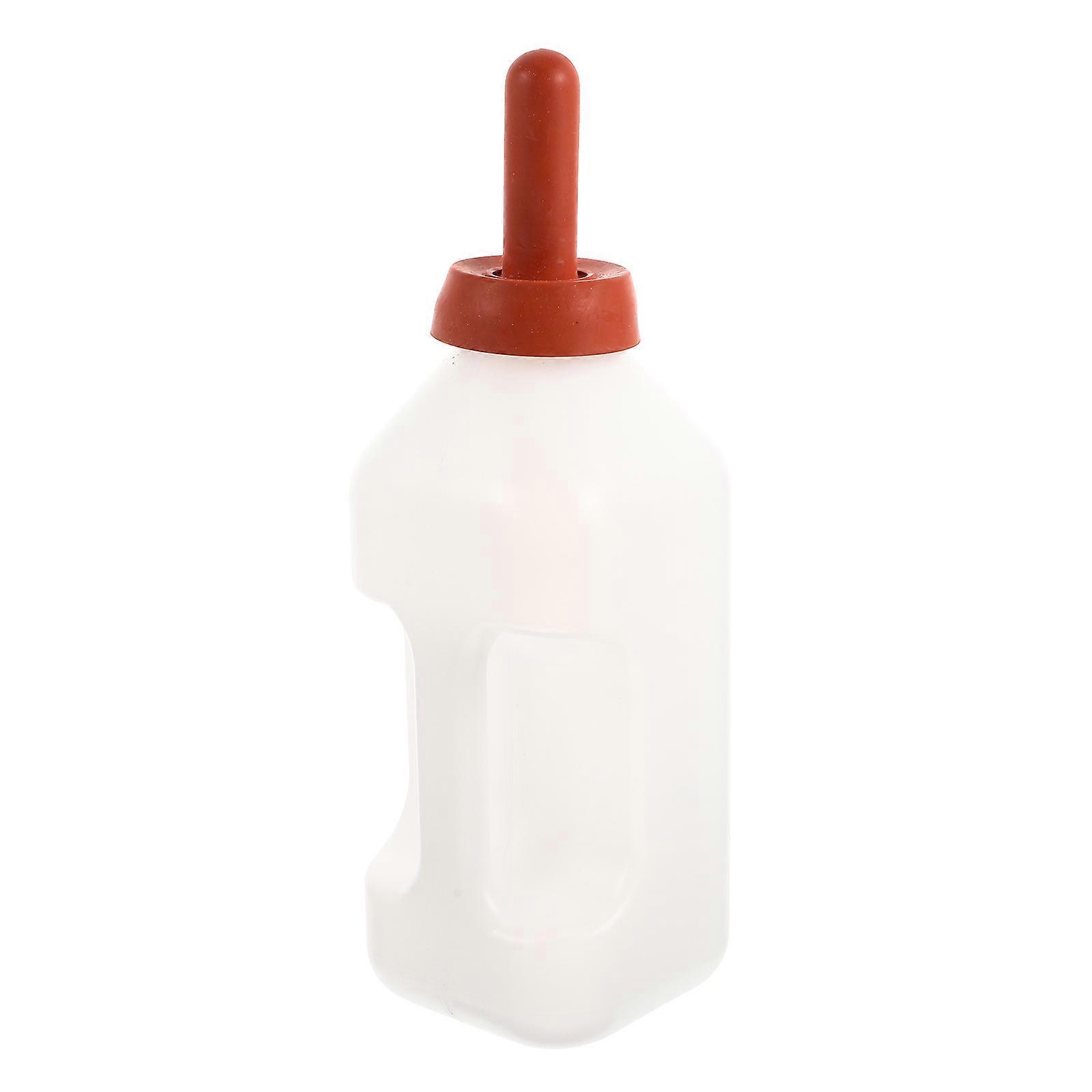 Calf Milk Dispenser Bucket Feeding Bottle Young Livestock 2L Assorted Color Vertical With Handle 1Pack