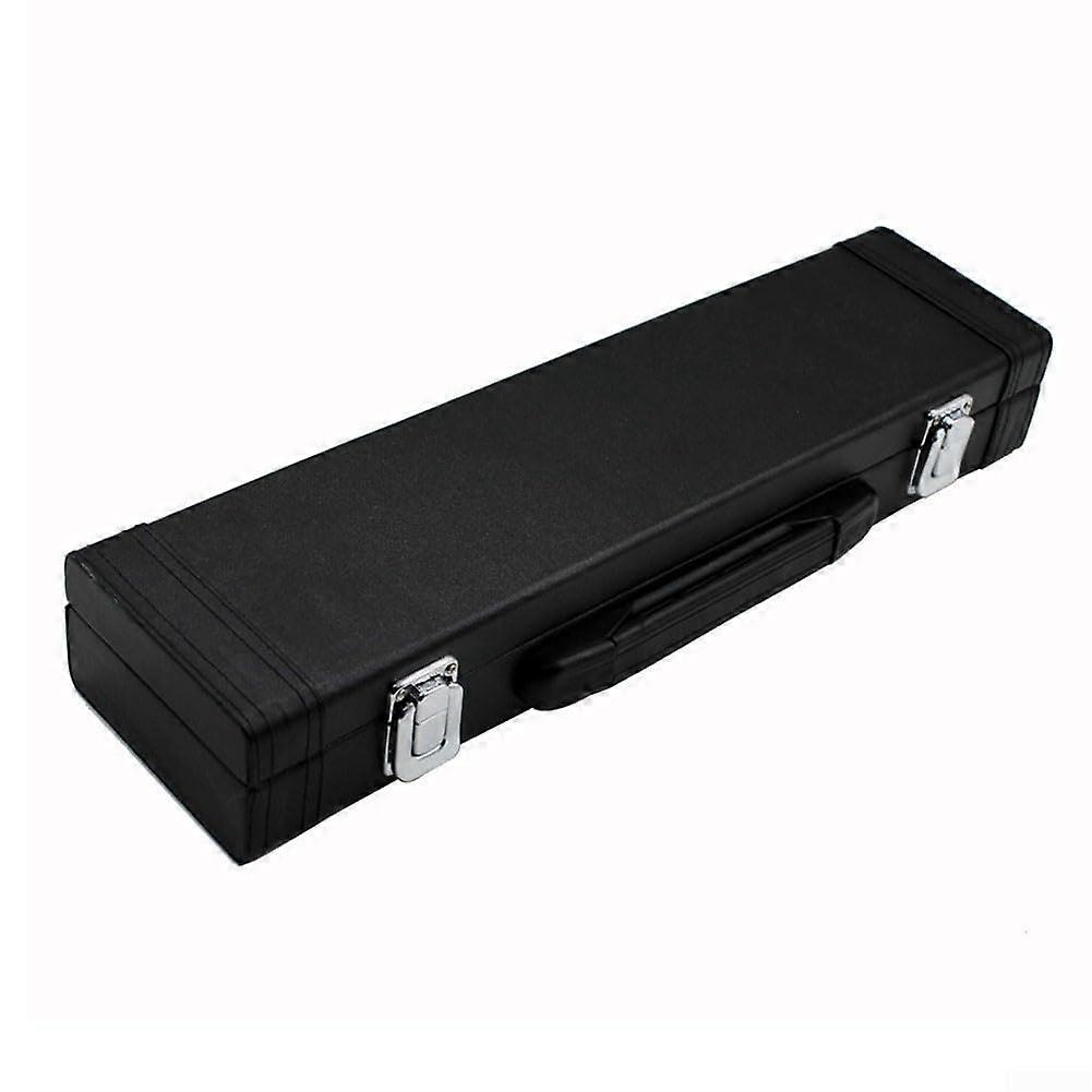 Lightweight Portable 16 Holes Hard Case with Locking Latch and Plush Lining for Flute Players Musicians Gift
