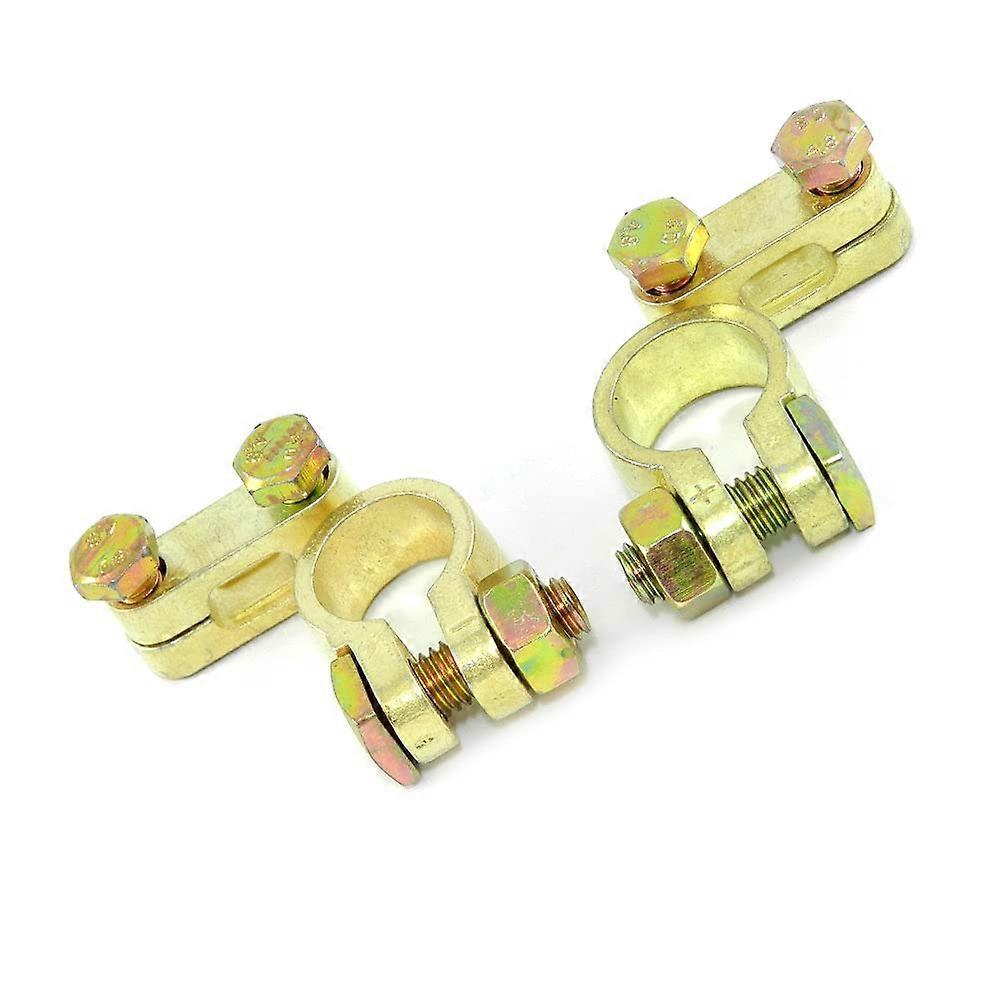 Battery Terminals STBK2, 12V/24V, Solid Plus Minus Set for Durable Connection, 1 Pair for Car and Solar Batteries