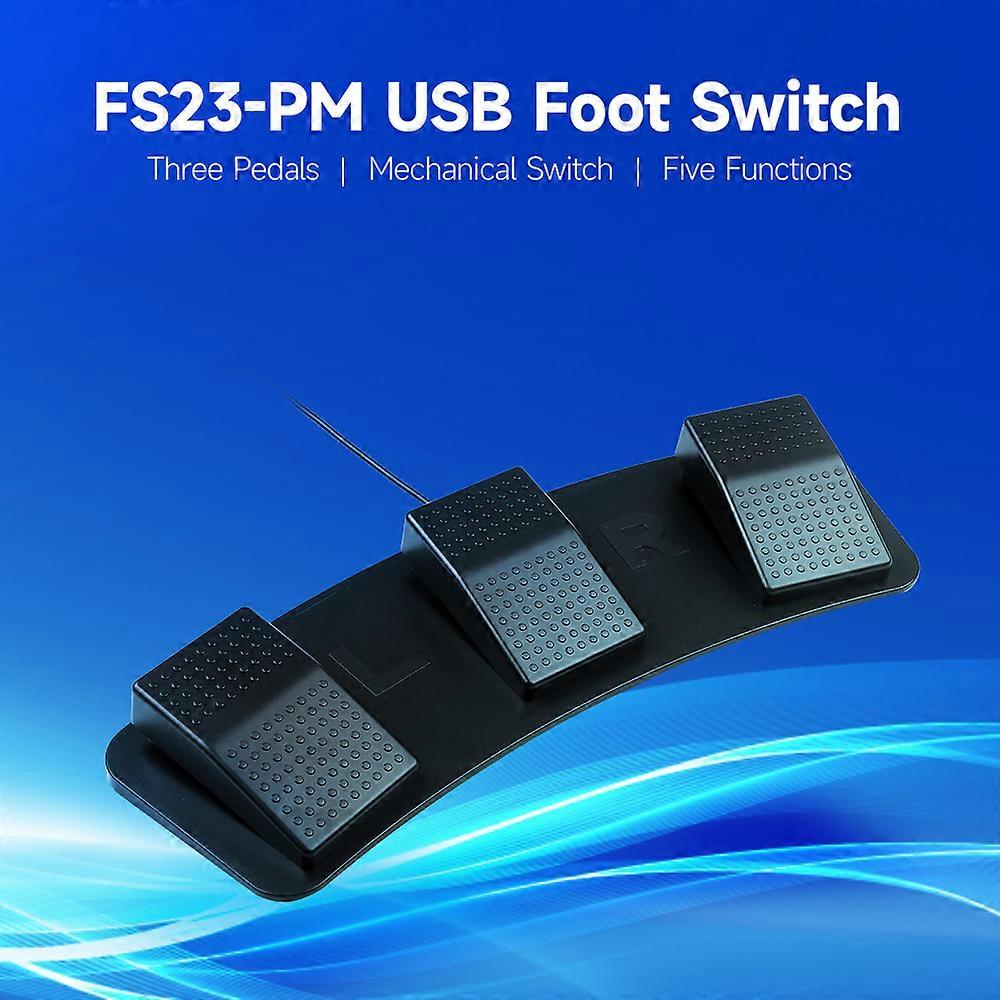 FS23-PM USB Triple Foot Switch Multifunctional Customized Foot Pedal Mechanical Switch for Image Acquisition Music Game Control