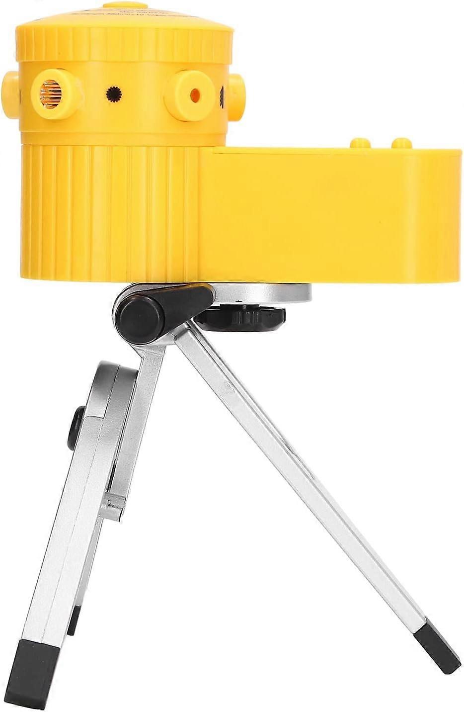 Cross-line laser level tripod supports vertical and horizontal calibration LED indication