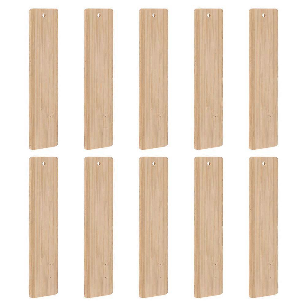 Creative Blank Bamboo Gift Tags 48Pcs For DIY Craft Projects With Hanging Hole And Rectangle Shape