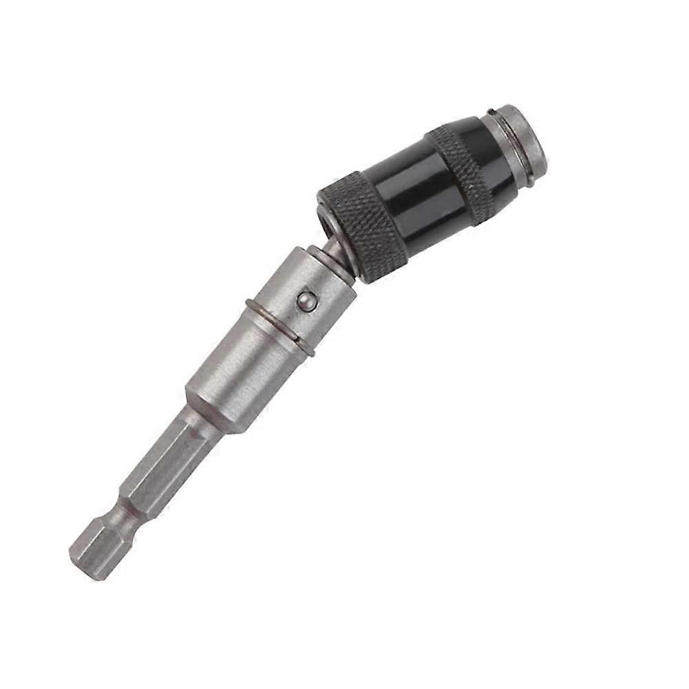 Magnetic Bit Holder Quick Release Adapter 1/4 Inch Hex Swivel Handle Tip Holder Extension For Tight Spaces Black Silver
