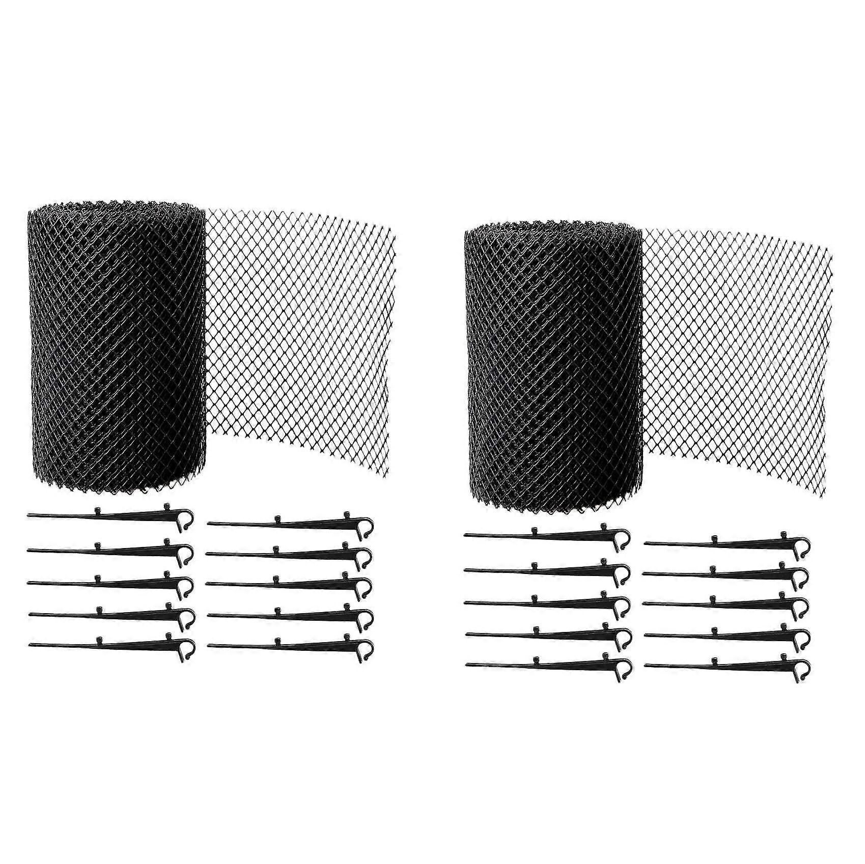 2 Pcs Gutter Guard Mesh Gutter Downspout Splash Guard Mesh Gutter Guards Roll Leaf Guard Splash Roo