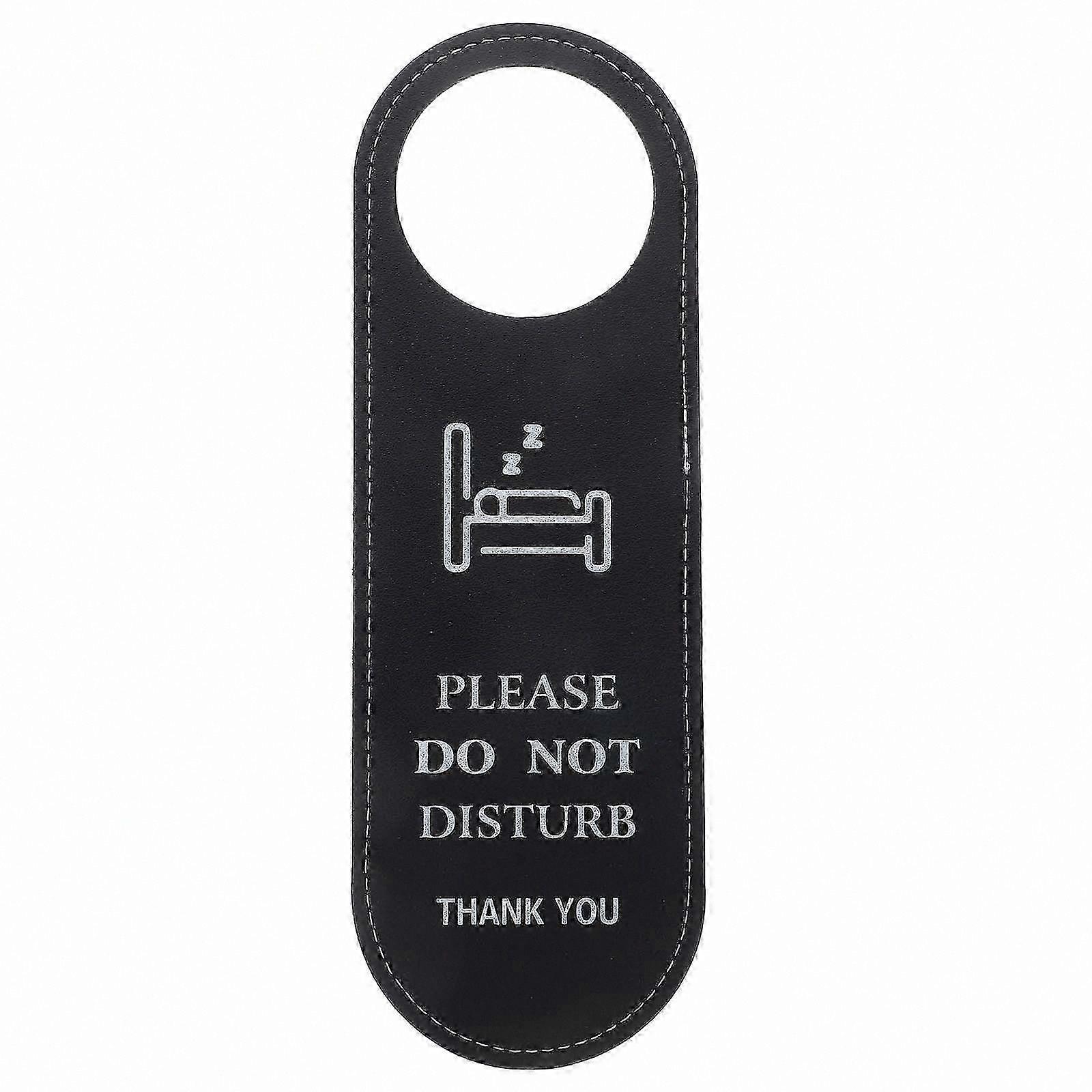 Double-Sided Do Not Disturb Sign with Makeup Room Request - Privacy Door Hanger for Hotel Guests PU Material Silent Service Indicator Tag