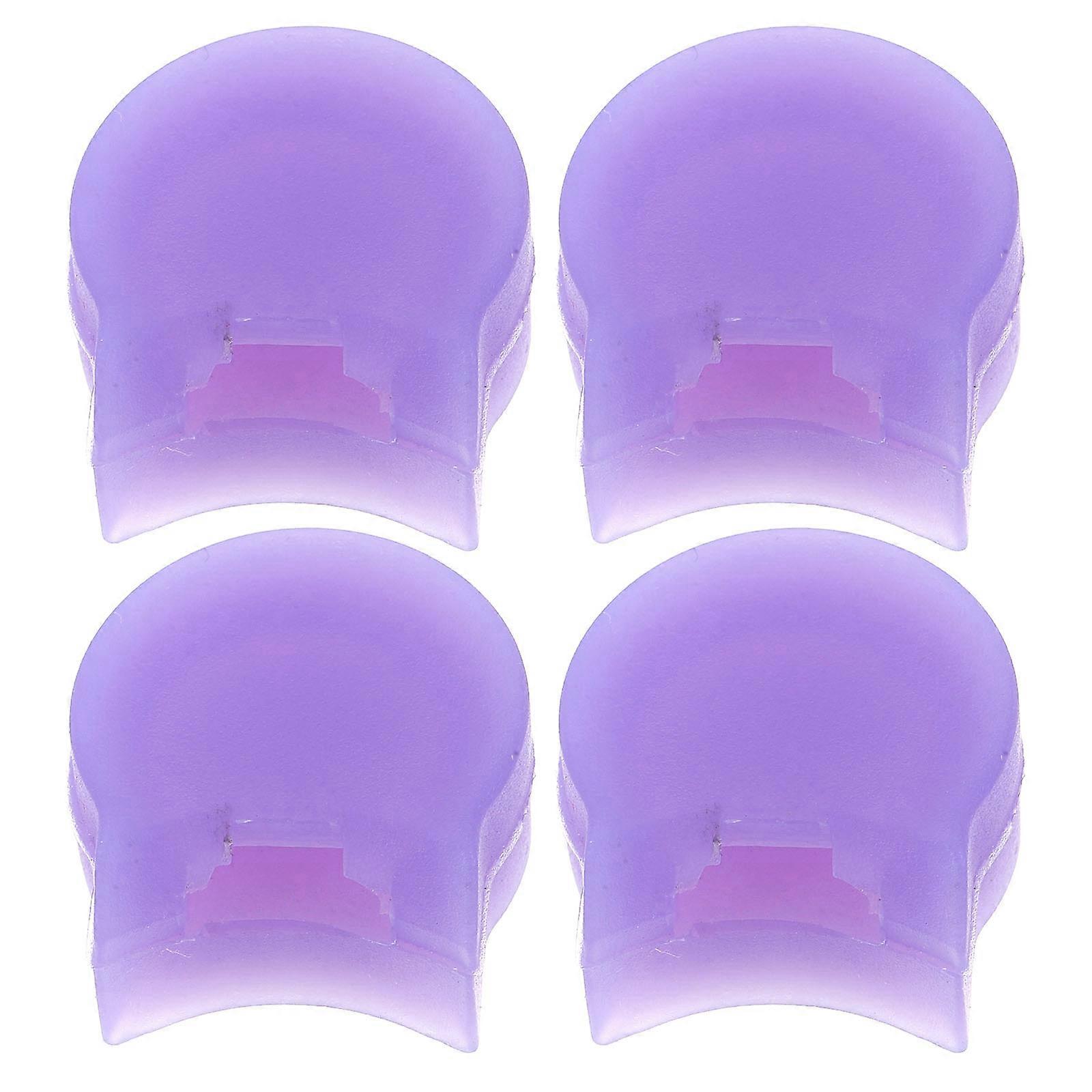 Clarinet Finger Rest Cushion Pad for Musicians Purple Silicone Long-Term Playing Comfort 4Pcs