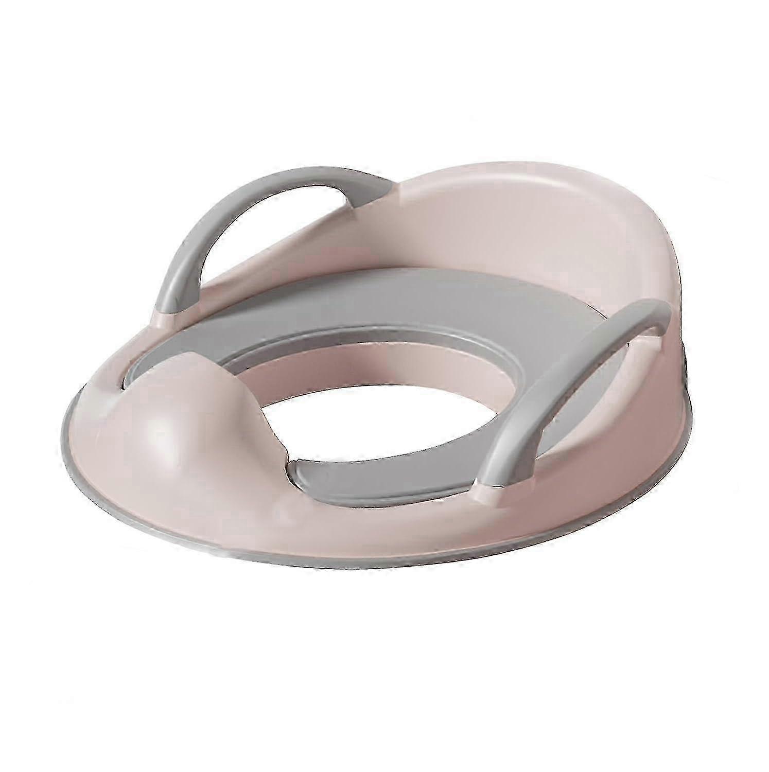 Liukumaton vauvan taaperon pottakoulutus-wc-istuin kahvalla pyöreään ja soikeaan wc:hen