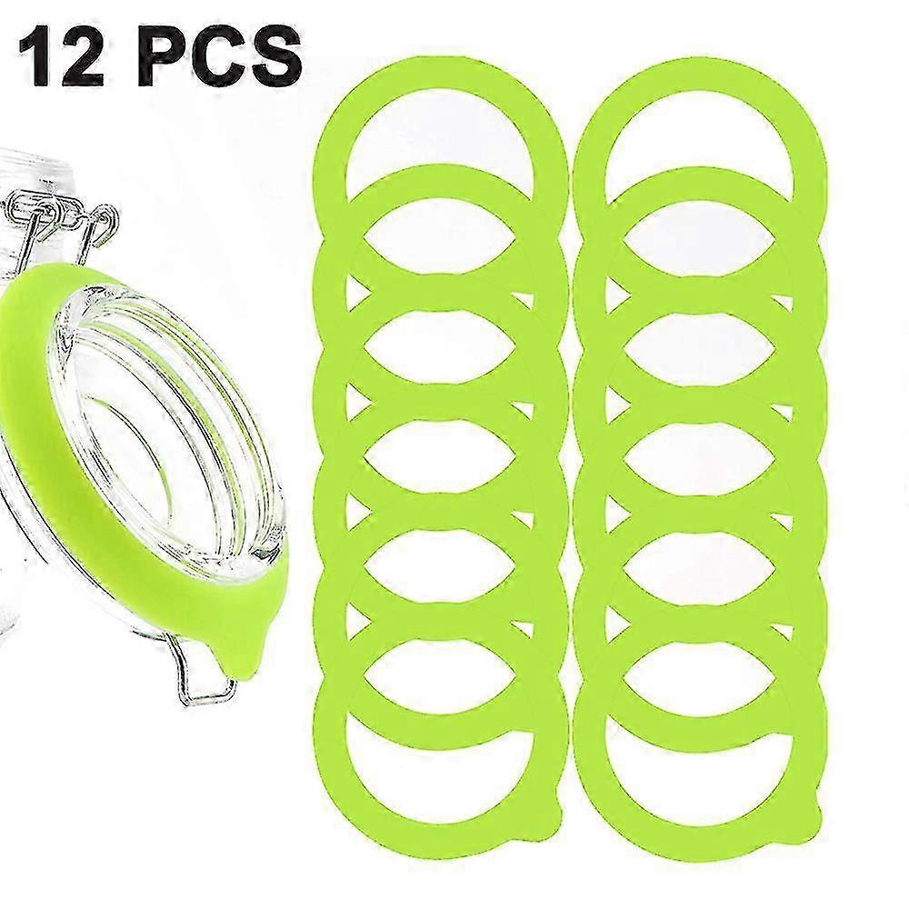 12 Pieces Silicone Jar Gaskets Replacement Silicone Seals Airtight ...