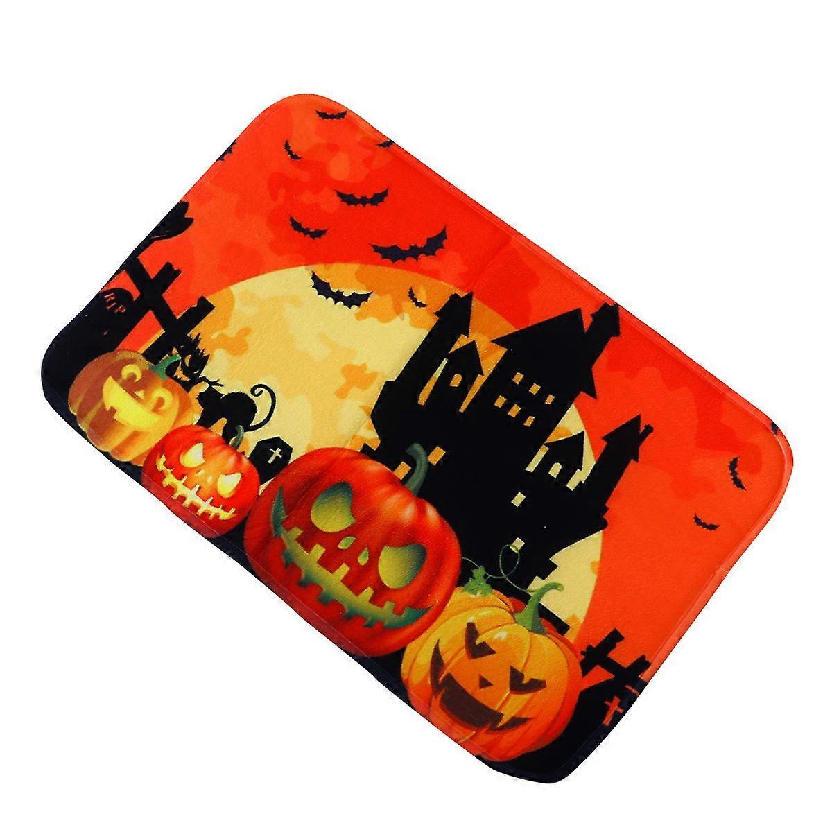 Halloween Anti-Slip Floor Mat for Home Use 1Pcs Multi-Color Flannel Material