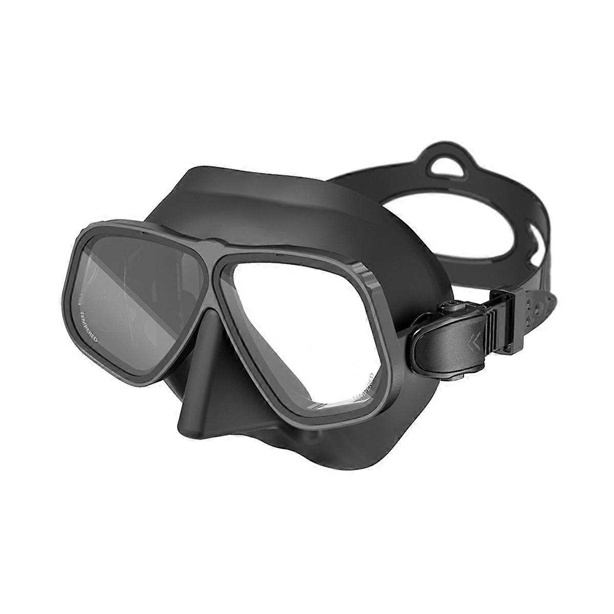 Anti-Fog Diving Mask Nose Protection Long-Lasting Scuba Mask for Underwater Adventures Black