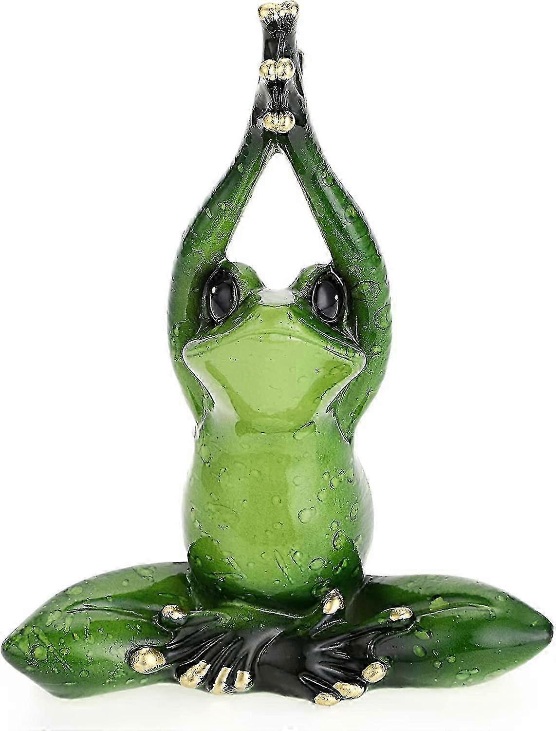 樹脂製ガーデン像 カエル像 コレクション像 カエルヨガ像