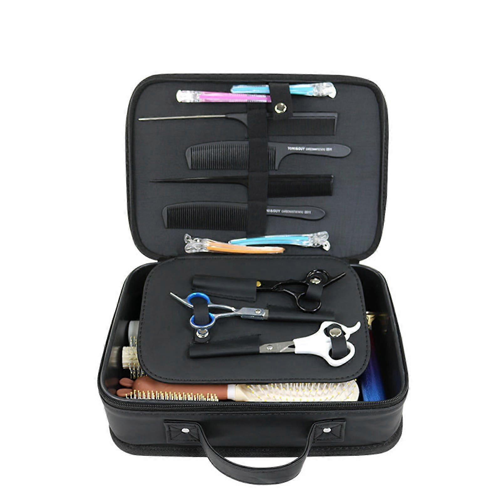 Barber Carrying Case Travel Hair Styling Tool Bag for Scissors, Clippers, Trimmers - Durable Organizer for Grooming Set