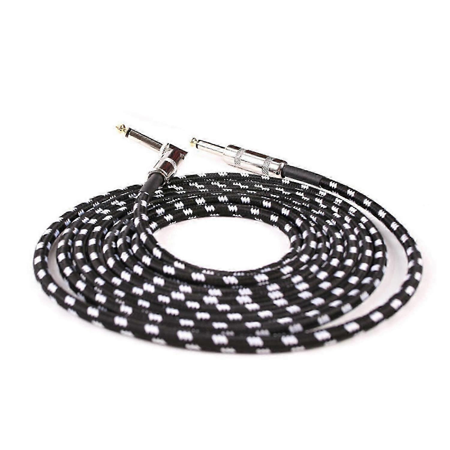 6.35mm to 6.35mm Guitar Braided Cable, Professional Coppers Wire Amp Cable Jacks