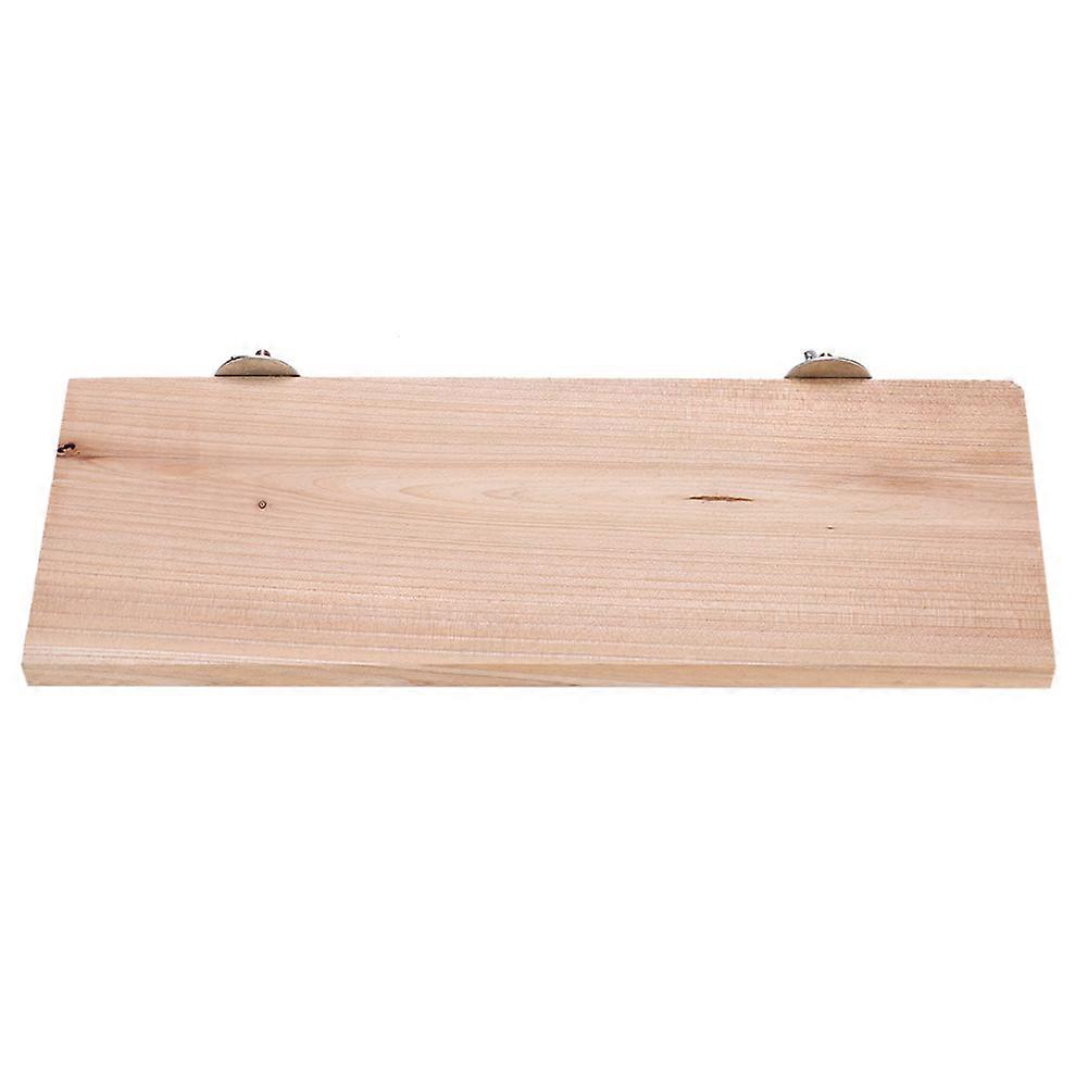 Natural Wooden Rectangular Pet Hamster Chinchilla Chipmunk Cage Chew Toy Stand Platform Pedal