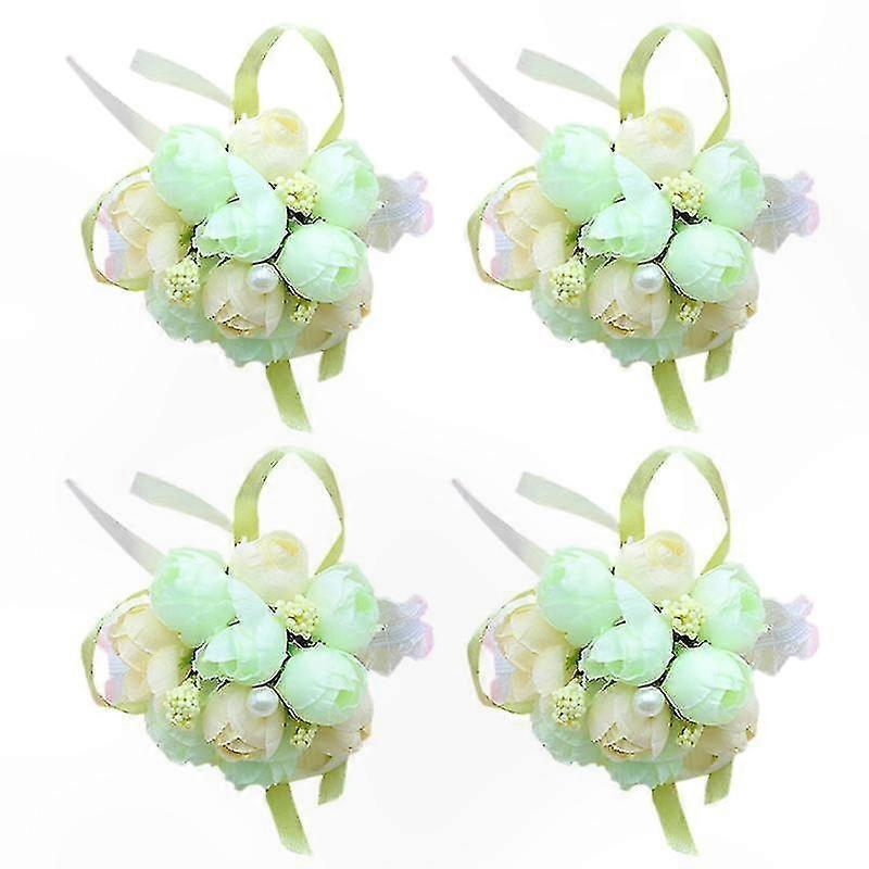 4-Pack Elegant Wrist Corsages for Special Ocns