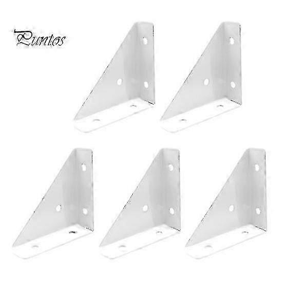 Rustproof and Corrosion-Resistant 90-Degree Triangle Gusset Corner Brackets with Simple Installation and Fasteners Set of 5 2025