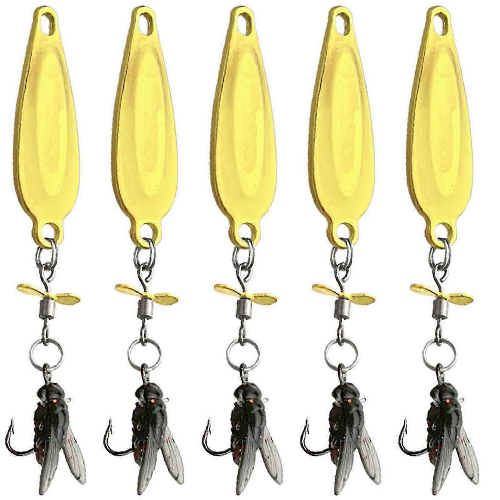 Fly Fishing Lures Kit for Trout Bass Angling High-Vibration Spinners Sequin Spinnings Fly Bait Fishing Companion
