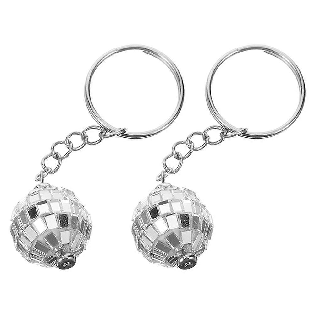 Bag Pendant 2Pcs Silver Plastic Bag Supply Compact Keychain Decor for Home