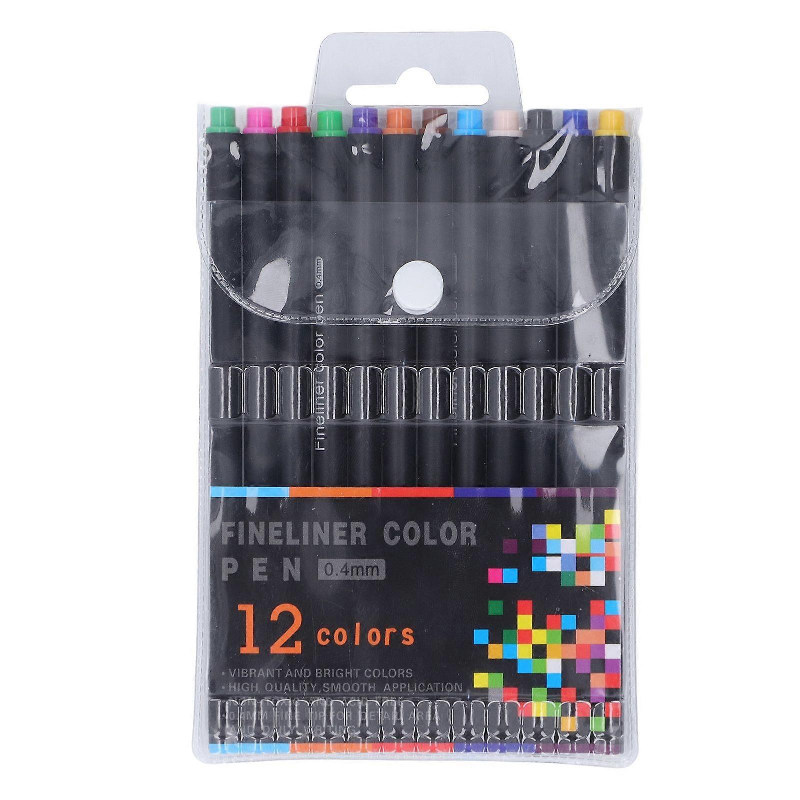 12 Pcs Sublimation Ink Pen Set Multicolor 0.4mm Fine Tip Heat Transfer Pen with Number 6 Adapter for Explore