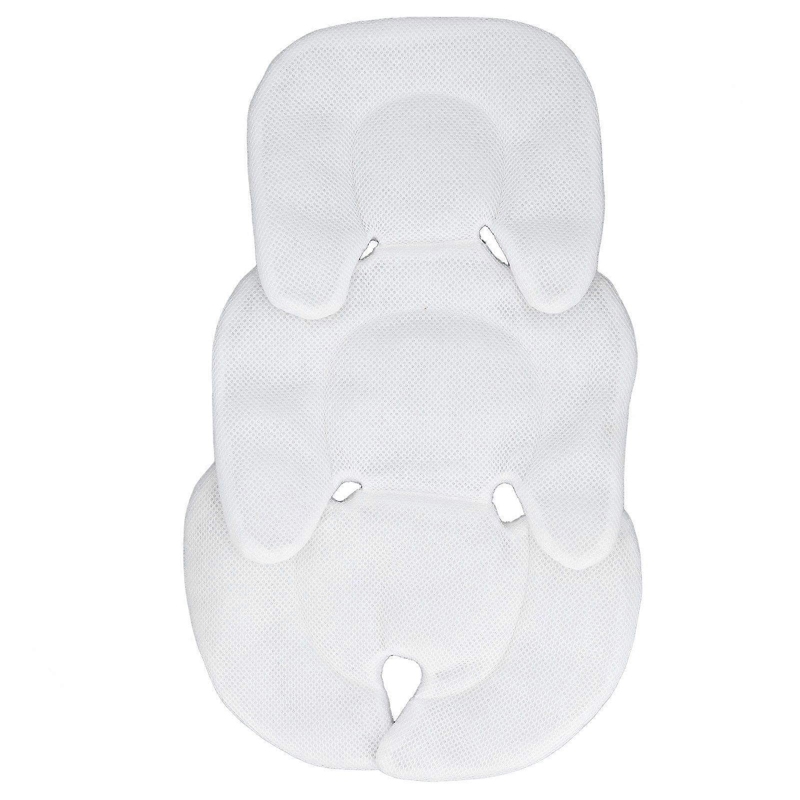Bassinet Insert Pad Body Support Universal Removable Protective Cushion Baby Lumbar Cushion Pram Liner for Pushchair White