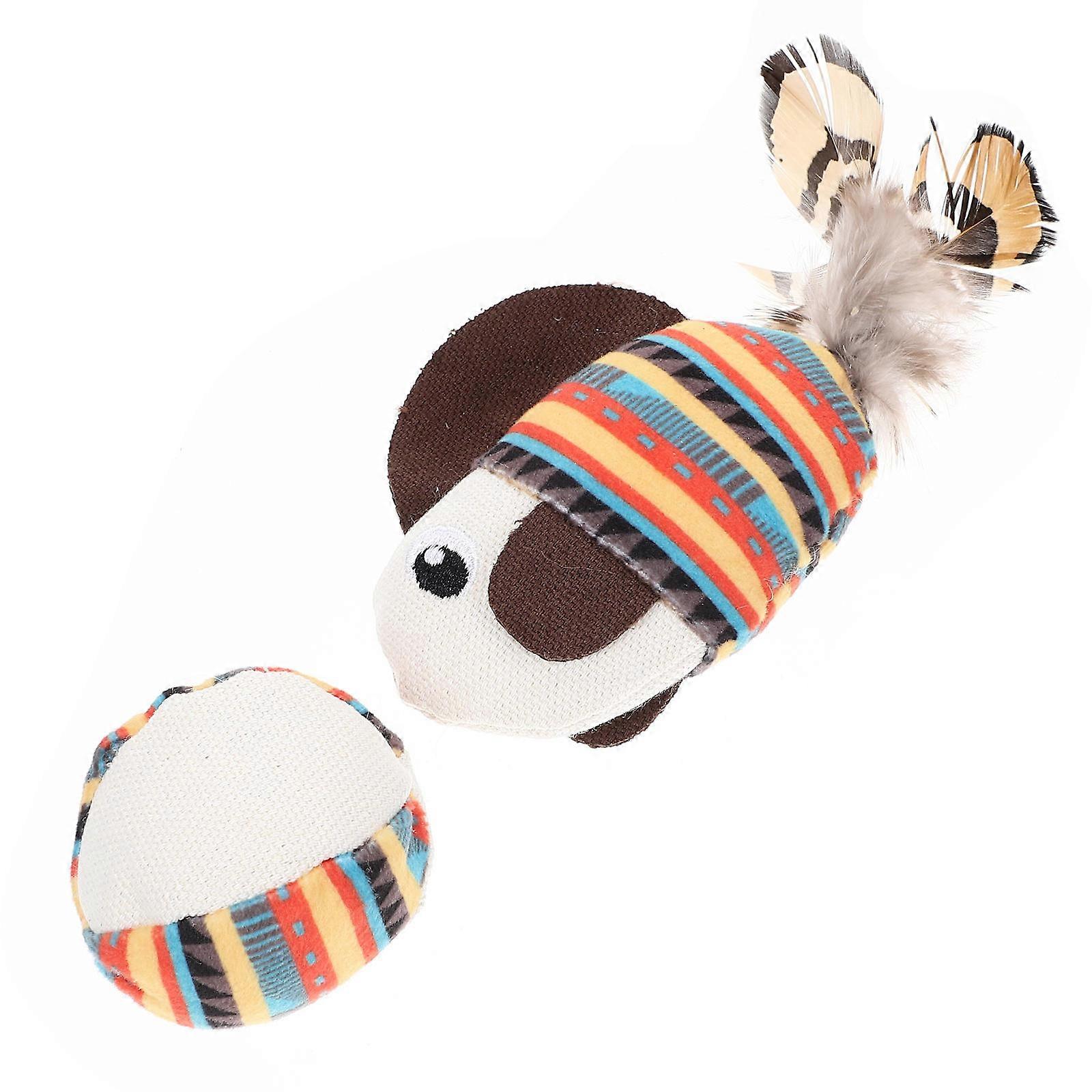 Cat Chew Toy Plush Kitten Toy for Teeth Grinding 5Pcs Set with Assorted Colors