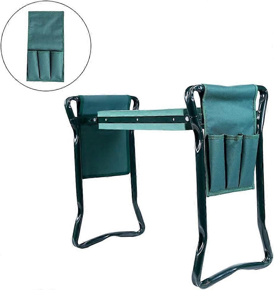 WOVTE Garden Kneeling Stool Side Toolkit Side Kit Large Tool Pocket for Gardening Lovers