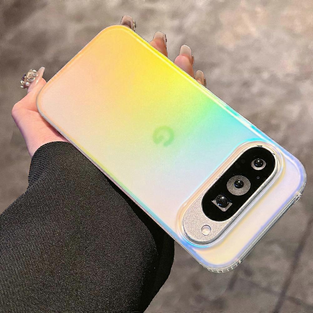 Luxury Gradient Matte Laser Phone Cases For Google Pixel 10 9 Pro XL 10ProXL 9ProXL 9A 10Pro 9Pro Shockproof Armor Rainbow Cover